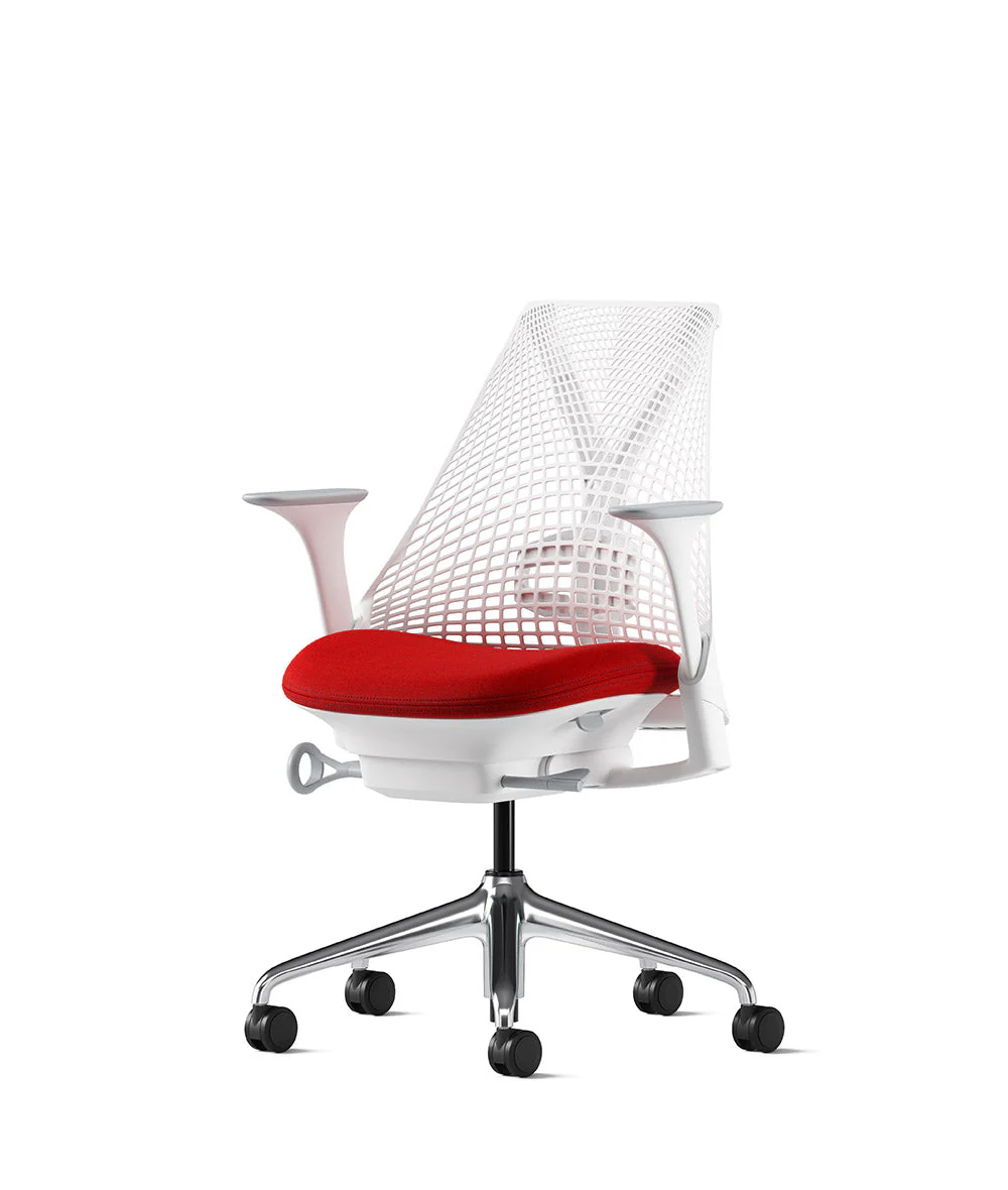 Siège de bureau Sayl* Blanc et aluminium poli - Image 61