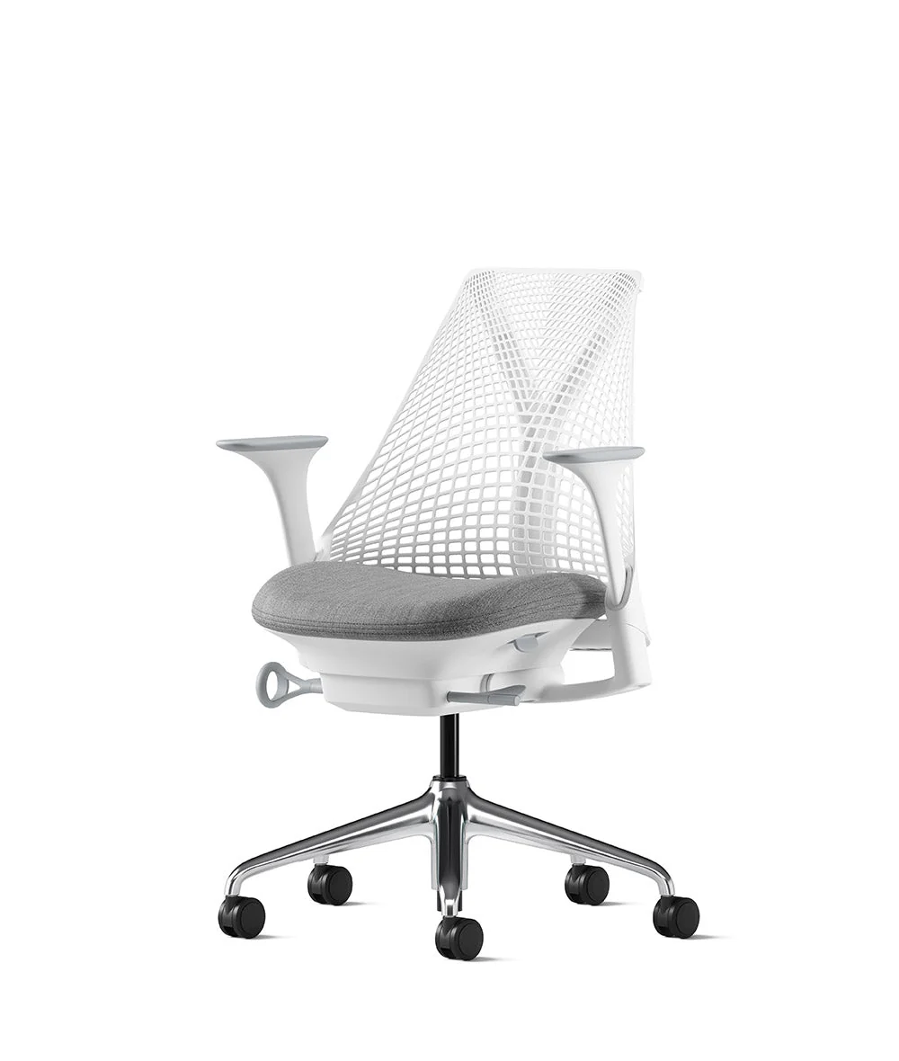 Siège de bureau Sayl* Blanc et aluminium poli - Image 65