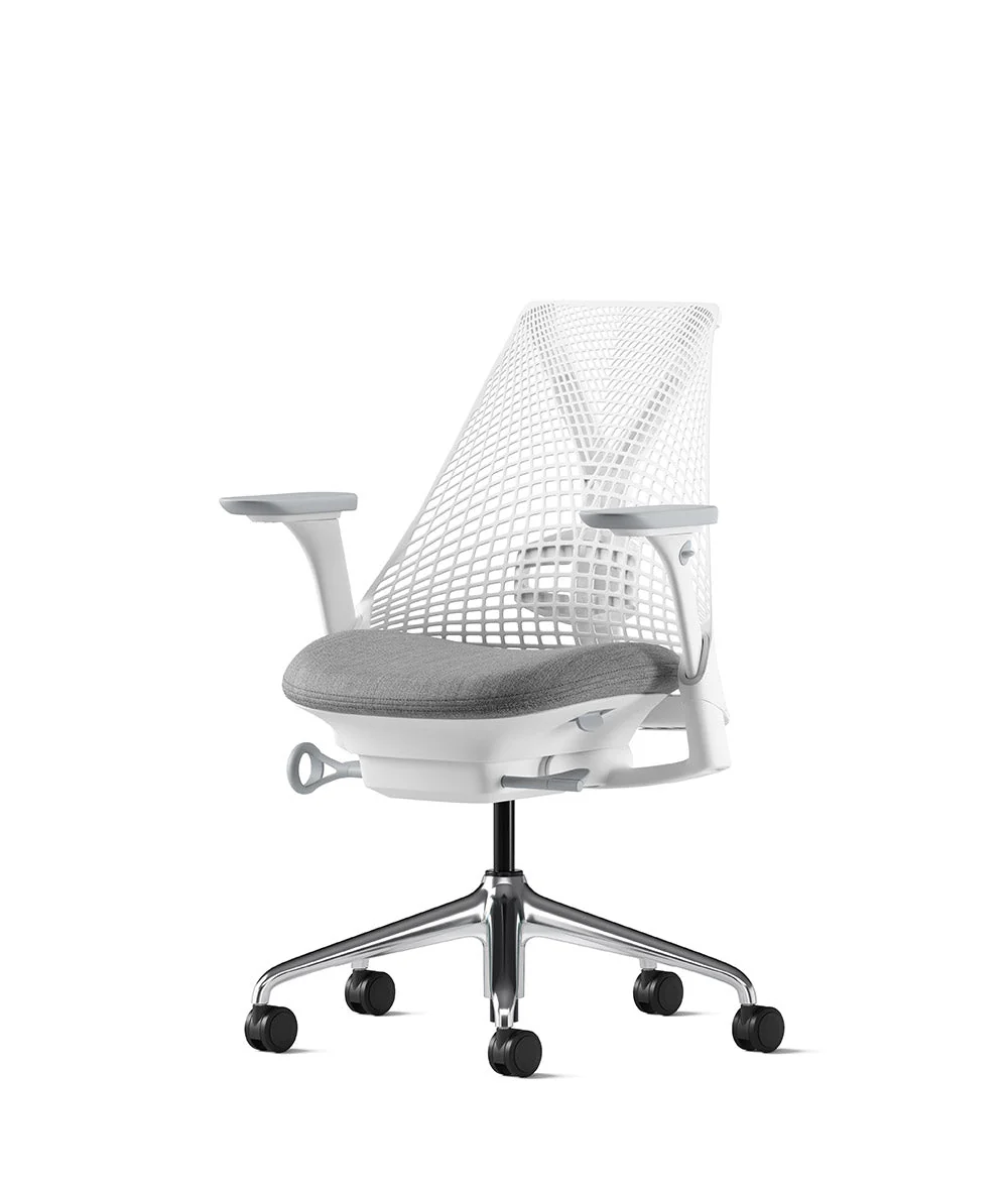 Siège de bureau Sayl* Blanc et aluminium poli - Image 71