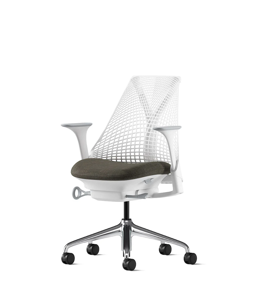 Siège de bureau Sayl* Blanc et aluminium poli - Image 73