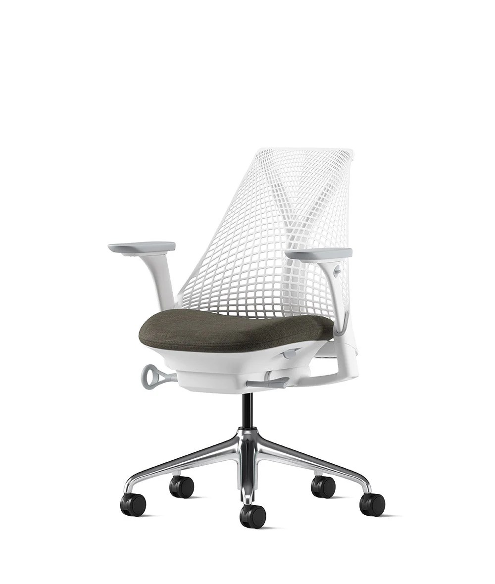 Siège de bureau Sayl* Blanc et aluminium poli - Image 75
