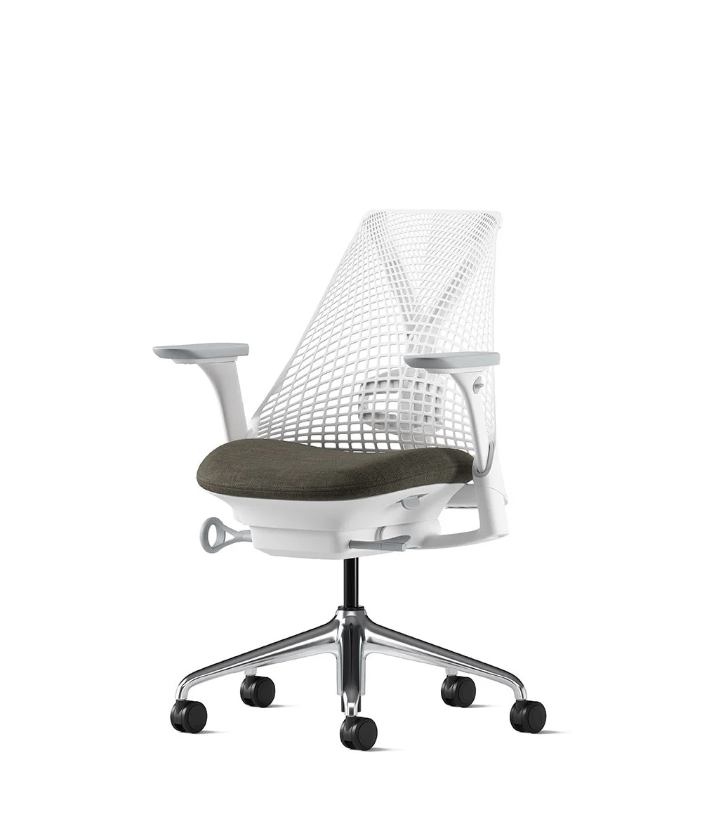 Siège de bureau Sayl* Blanc et aluminium poli - Image 79