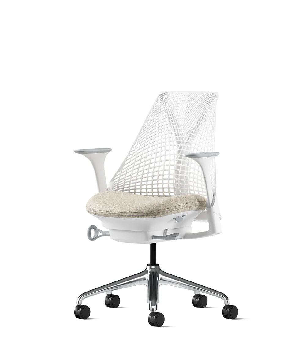 Siège de bureau Sayl* Blanc et aluminium poli - Image 81