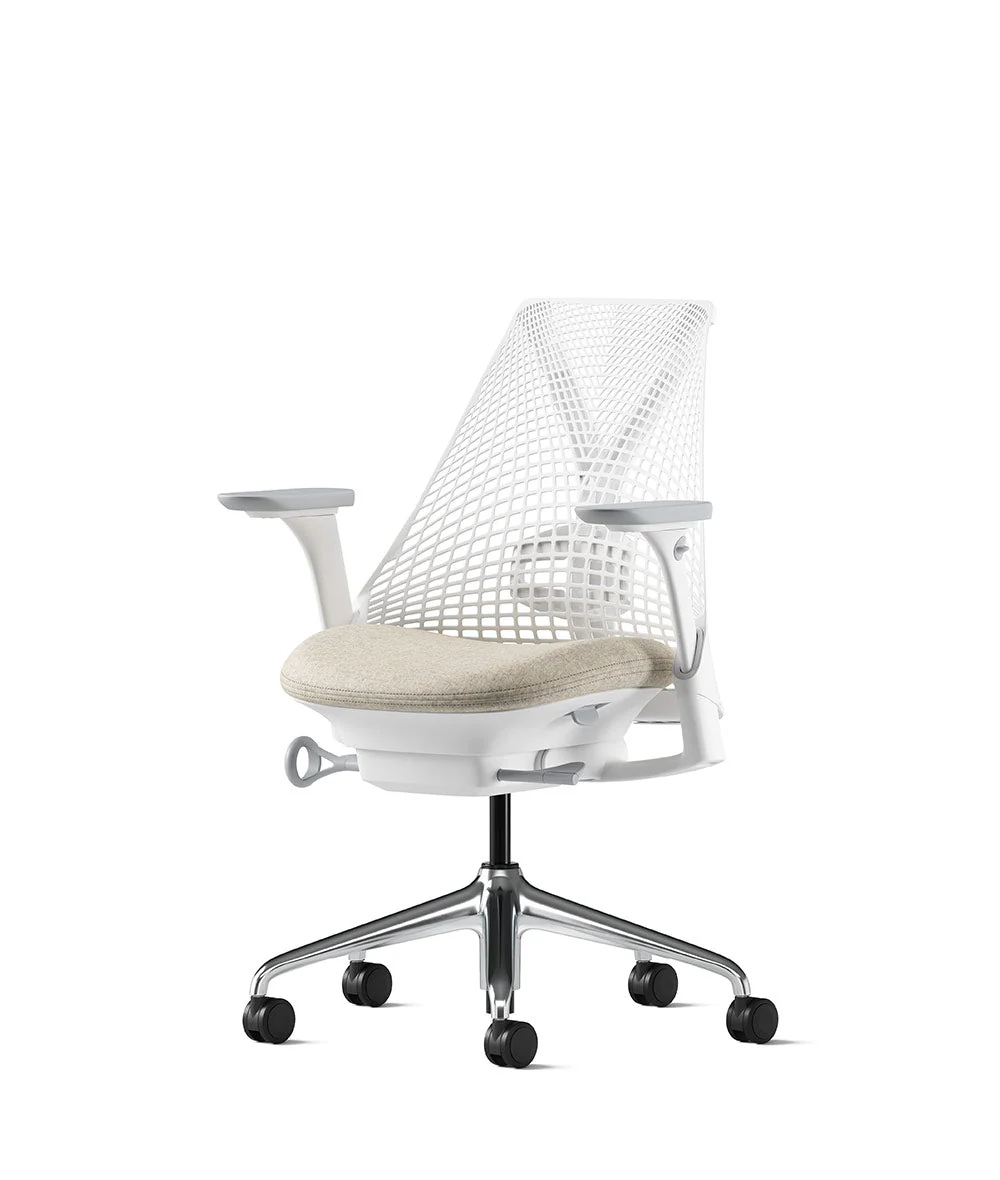 Siège de bureau Sayl* Blanc et aluminium poli - Image 87