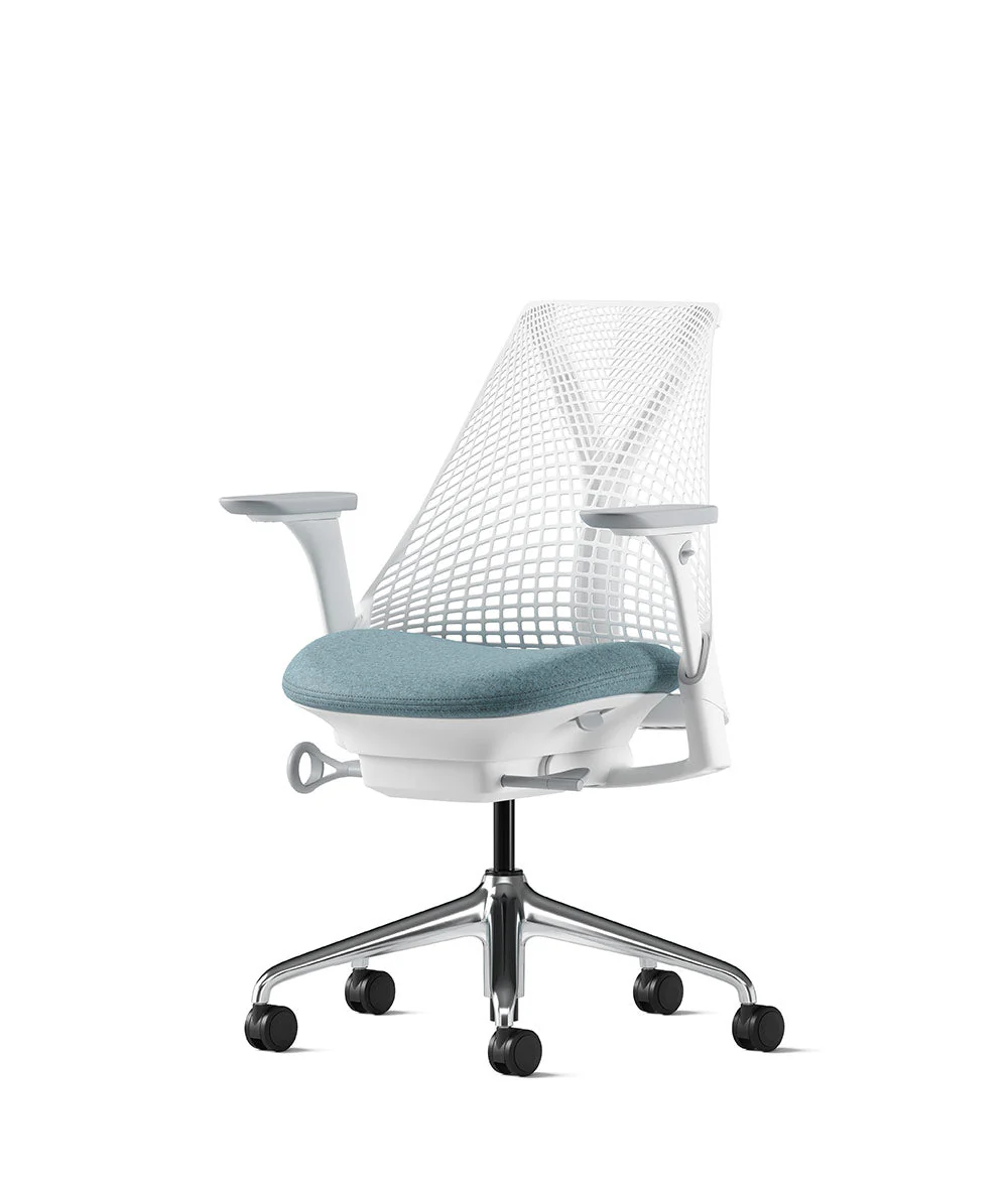 Siège de bureau Sayl* Blanc et aluminium poli - Image 91